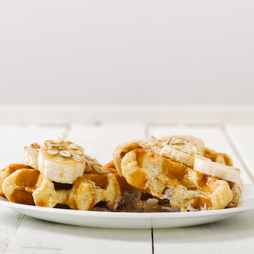 Waffles de protéines de banane nue