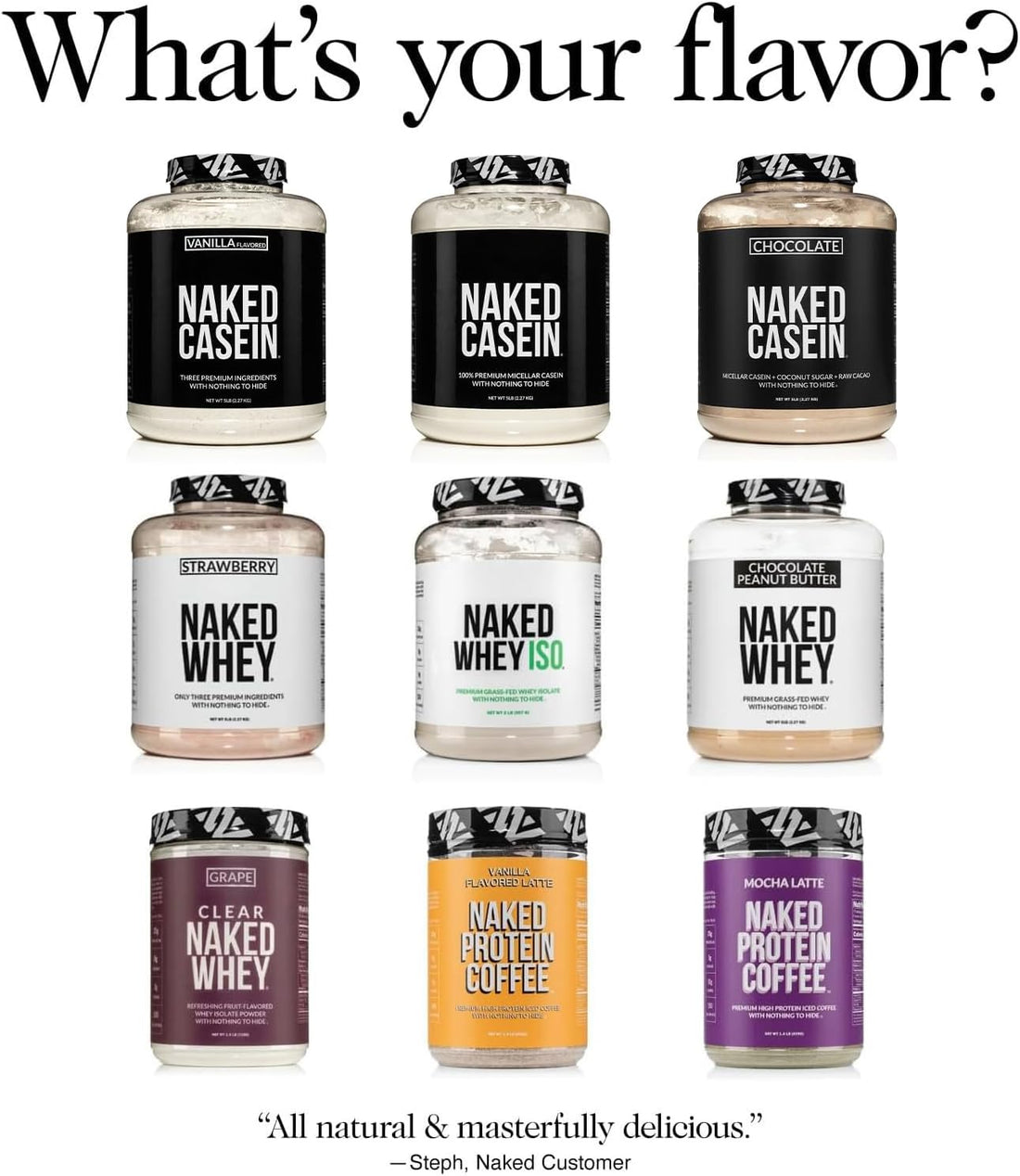 Vanilla Casein Protein Powder | Naked Vanilla Casein 2LB