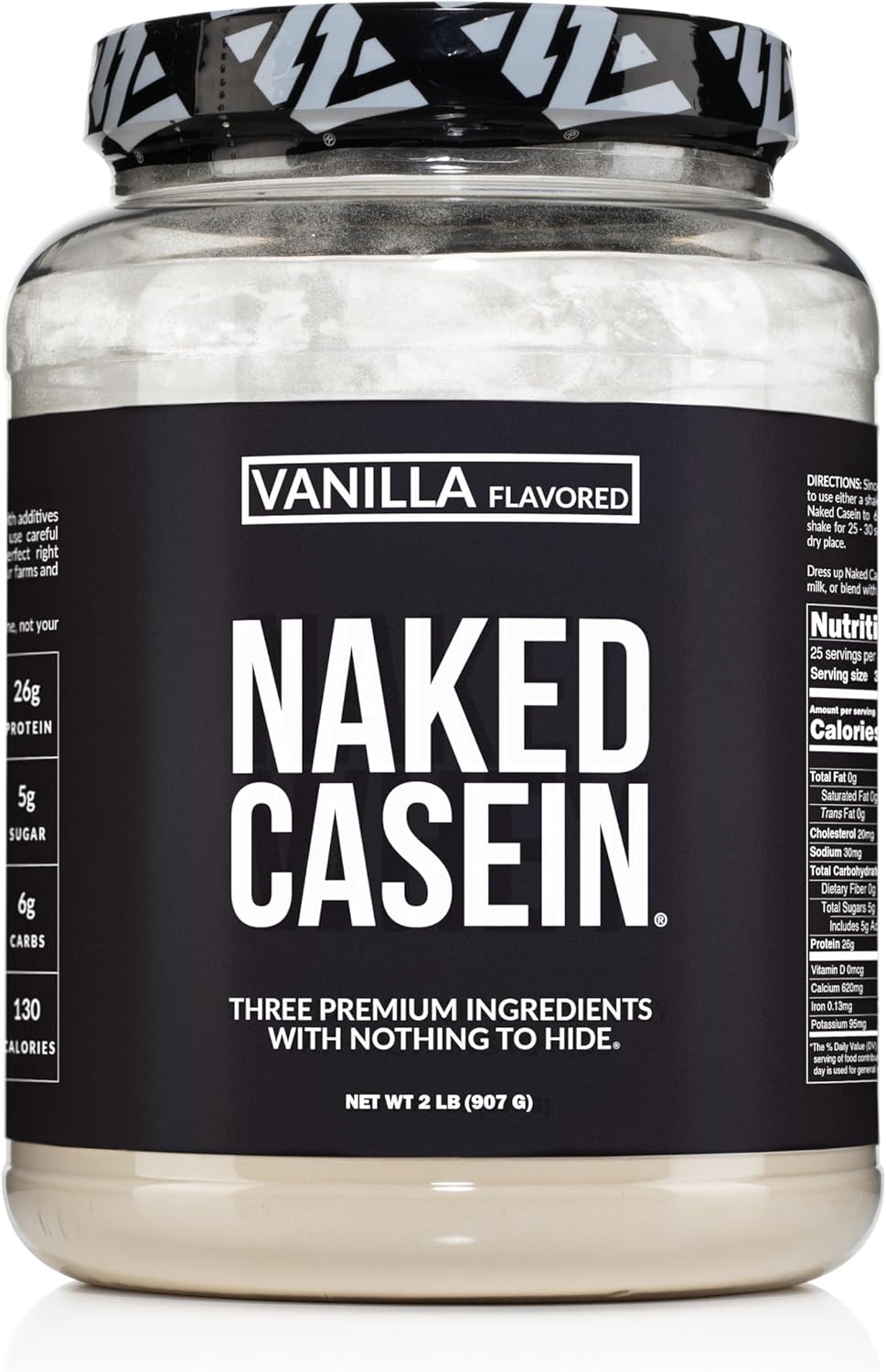 Vanilla Casein Protein Powder | Naked Vanilla Casein 2LB