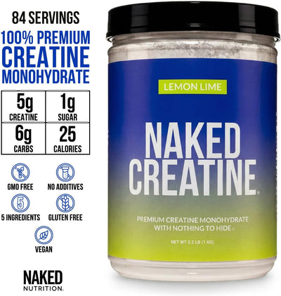 Lemon Lime Creatine Monohydrate | Naked Creatine - 2.2LB