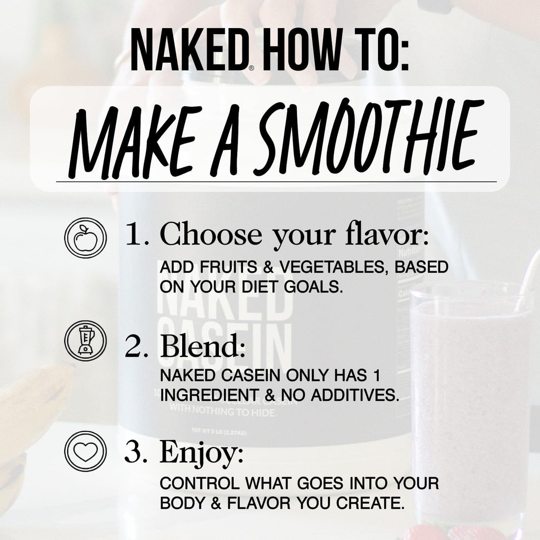 Vanilla Casein Protein Powder | Naked Vanilla Casein 2LB