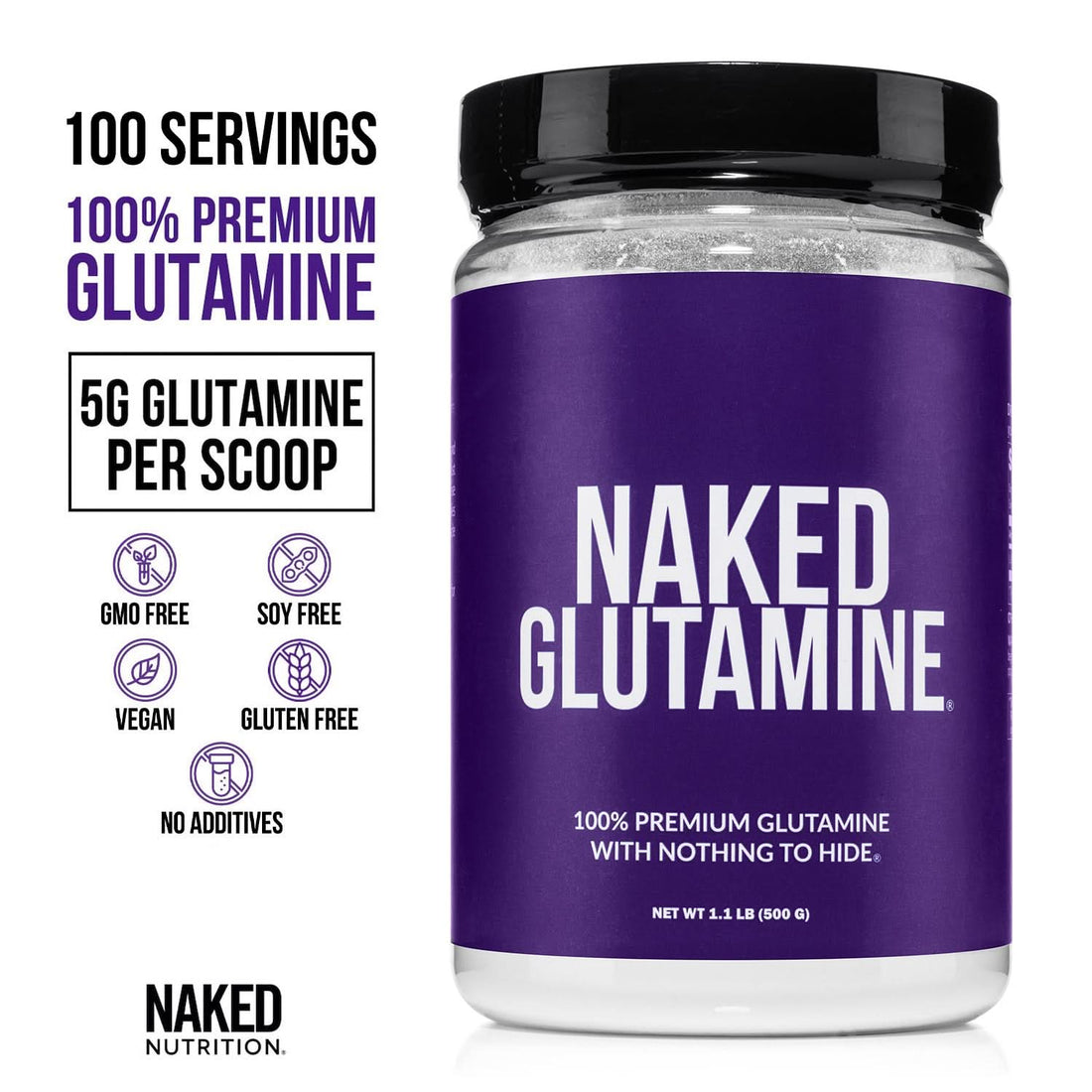 Glutamine en poudre | Naked Glutamine 1KG