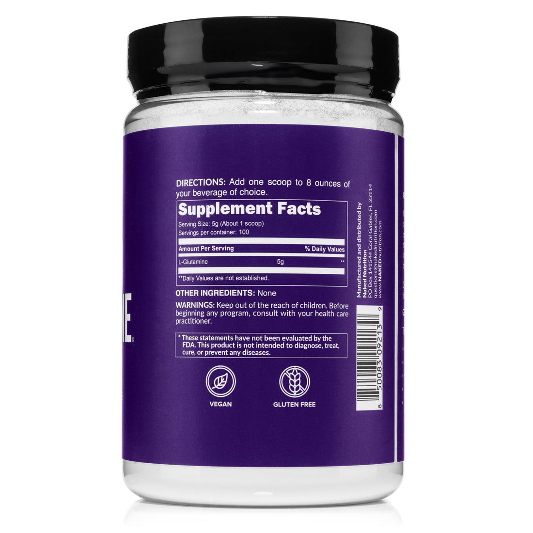 Glutamine en poudre | Naked Glutamine 1KG