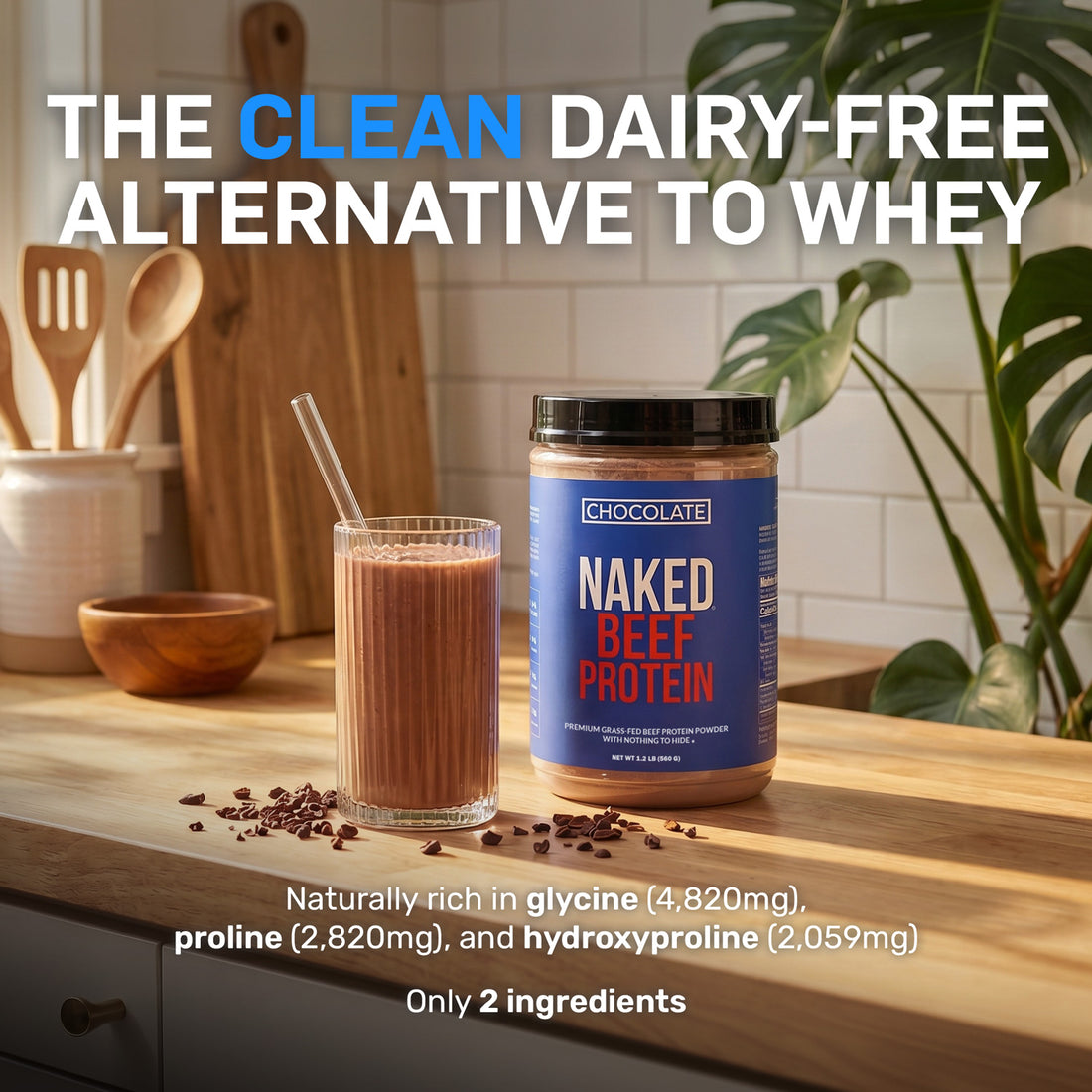 Chocolate Beef Protein Powder | Naked Chocolate Beef Protein - 1.2LB