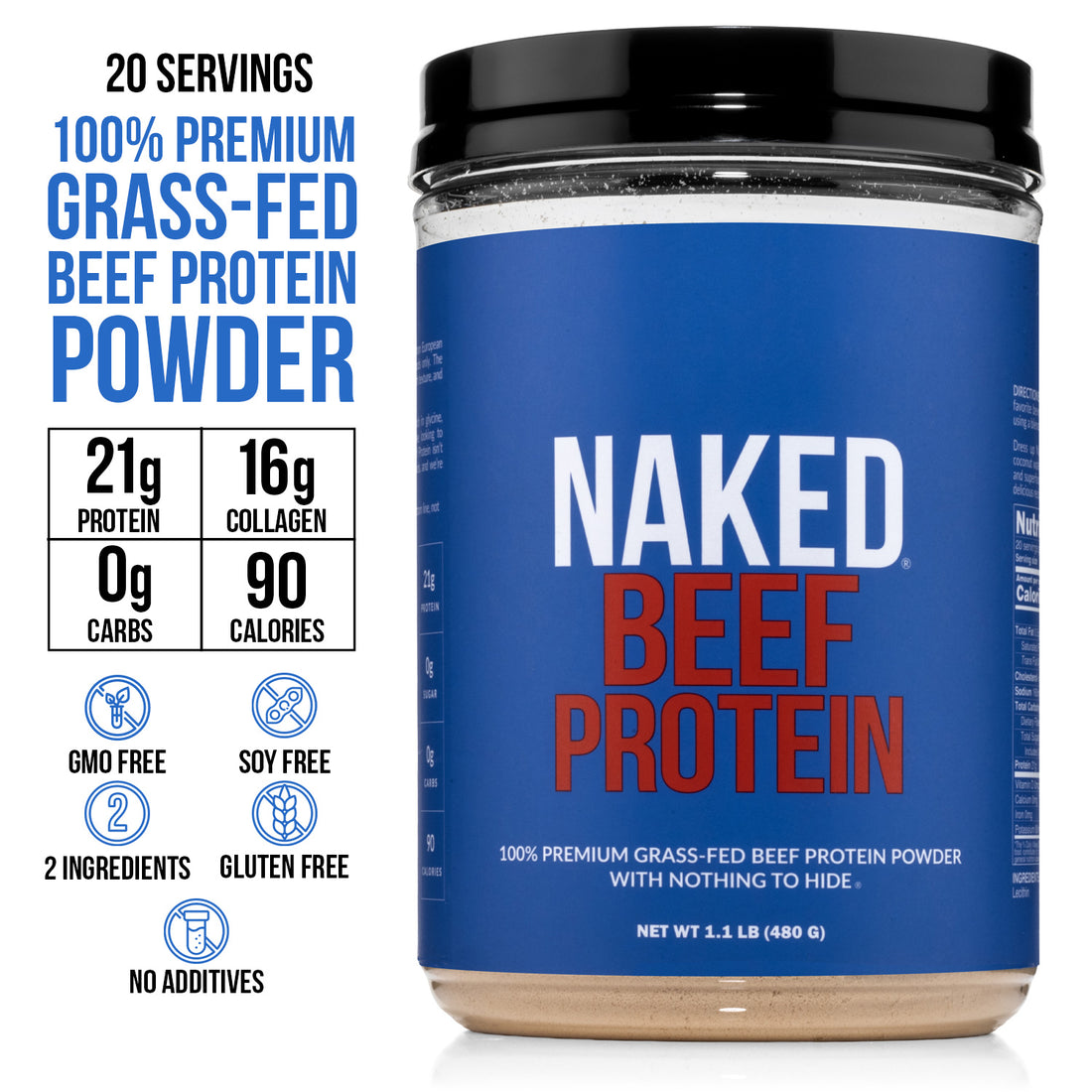Beef Protein Powder | Naked Beef Protein - 1.1LB