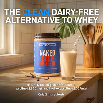 Vanilla Beef Protein Powder | Naked Vanilla Beef Protein - 1.2LB