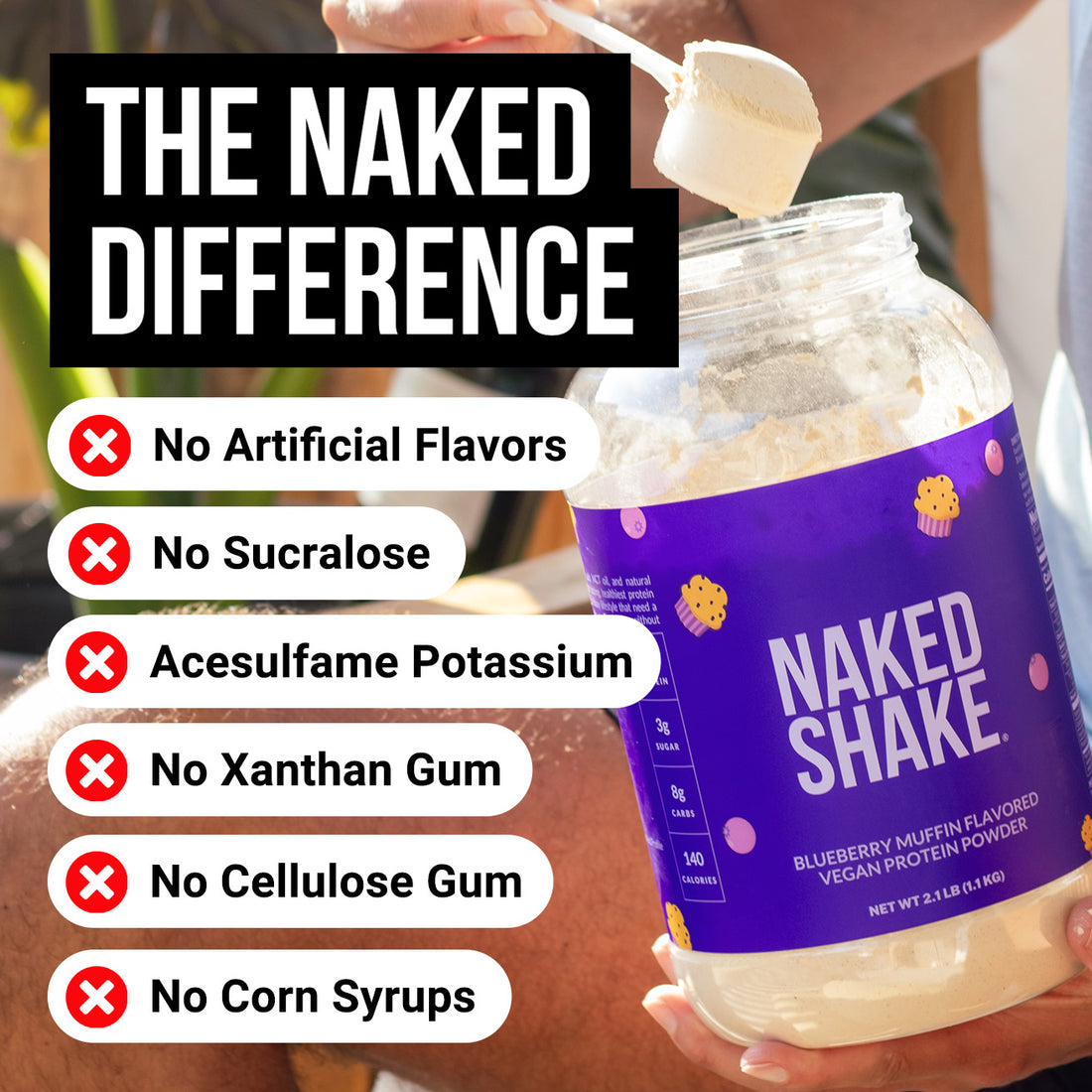 Blueberry Muffin Protein Shake | Naked Shake - 30 Servings