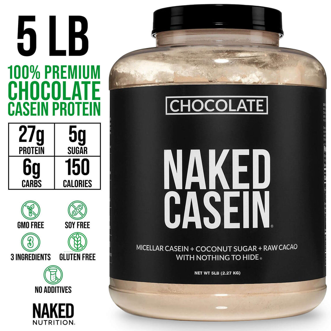 Poudre de protéines de caséine au chocolat | 5LB