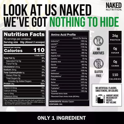 Micellar Casein Protein Powder | Naked Casein - 5lb