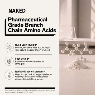 Branched Chain Amino Acids | Naked BCAAs - 100 Servings