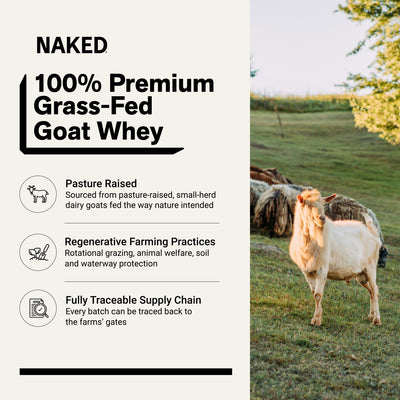 Poudre de protéines de lactosérum au chocolat de chèvre | Naked Goat - 2lb