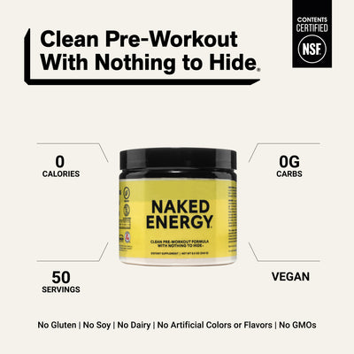 Supplément de pré-entraînement | Naked Energy - 50 portions