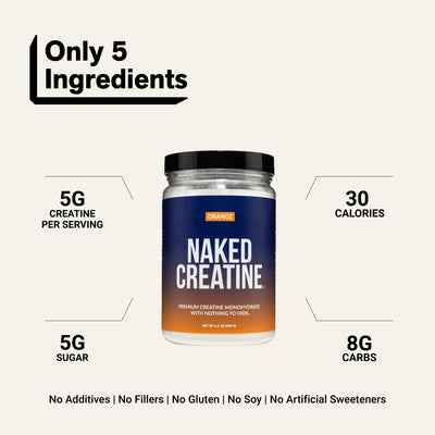 Créatine Monohydrate Orange en Poudre | Naked Creatine - 1.1LB