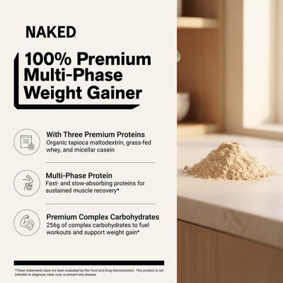 Chocolate Peanut Butter Mass Gainer Protein Supplement | Naked Mass - 8LB