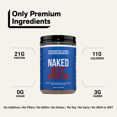 Chocolate Beef Protein Powder | Naked Chocolate Beef Protein - 1.2LB