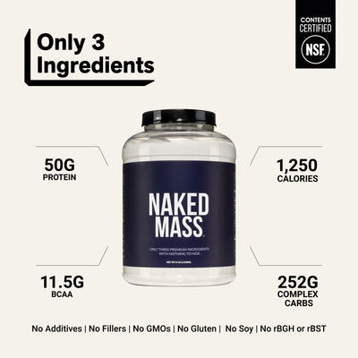 Mass Gainer Protein Supplement | Naked Mass - 8LB