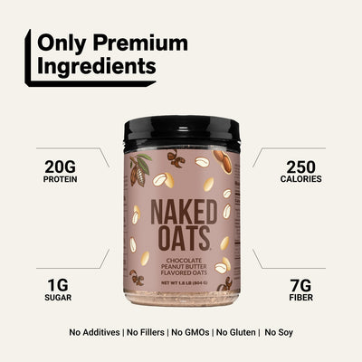 Avoine protéinée au beurre de cacahuètes et au chocolat | Naked Oats