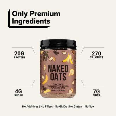 Avoine protéinée au beurre de cacahuète et à la banane | Naked Oats