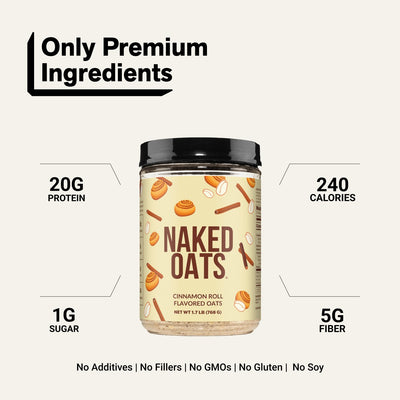 Avoine protéinée roulée à la cannelle | Naked Oats