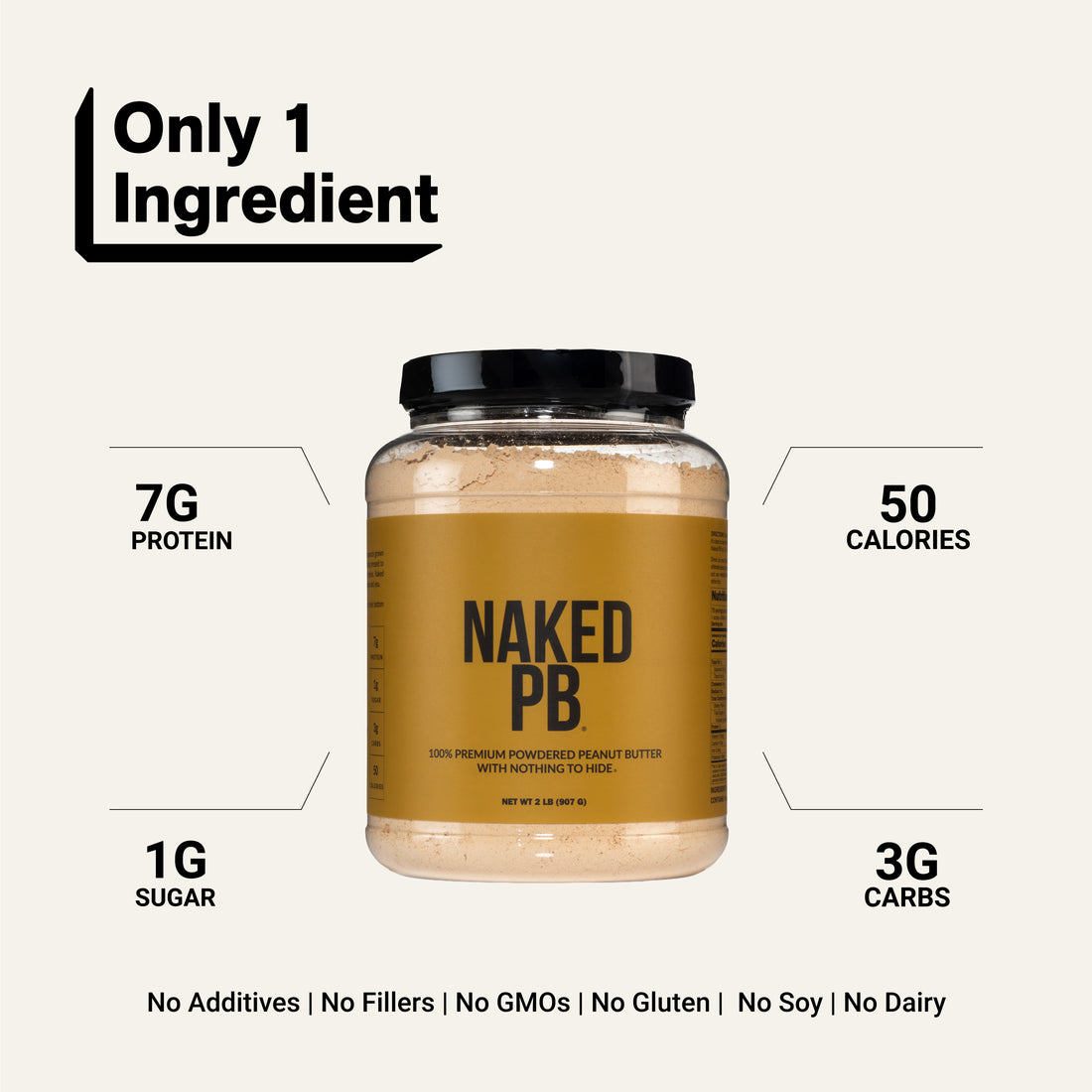 Beurre de cacahuète en poudre | Naked PB - 2LB
