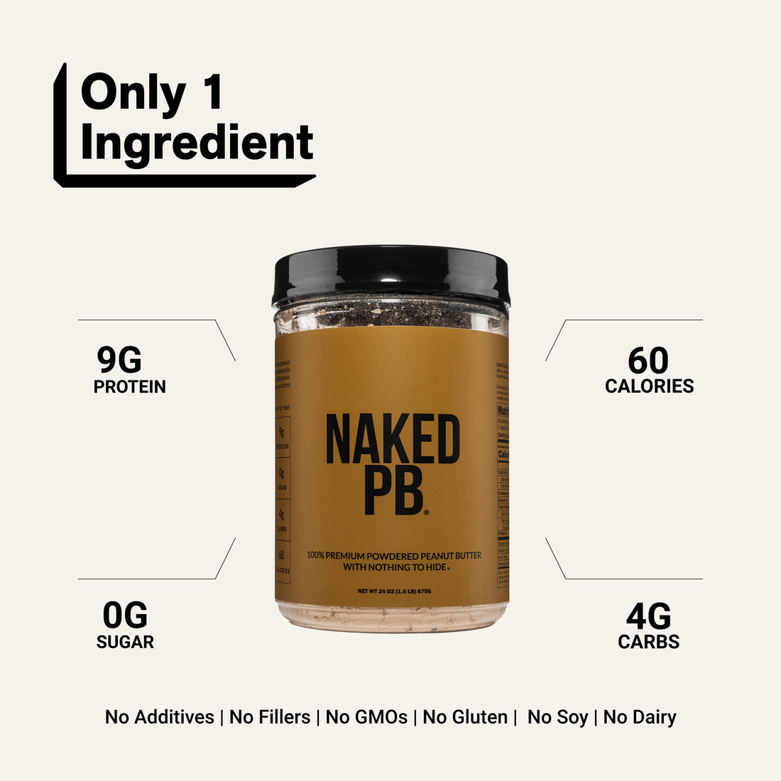 Beurre de cacahuète en poudre | Naked PB - 1.5LB
