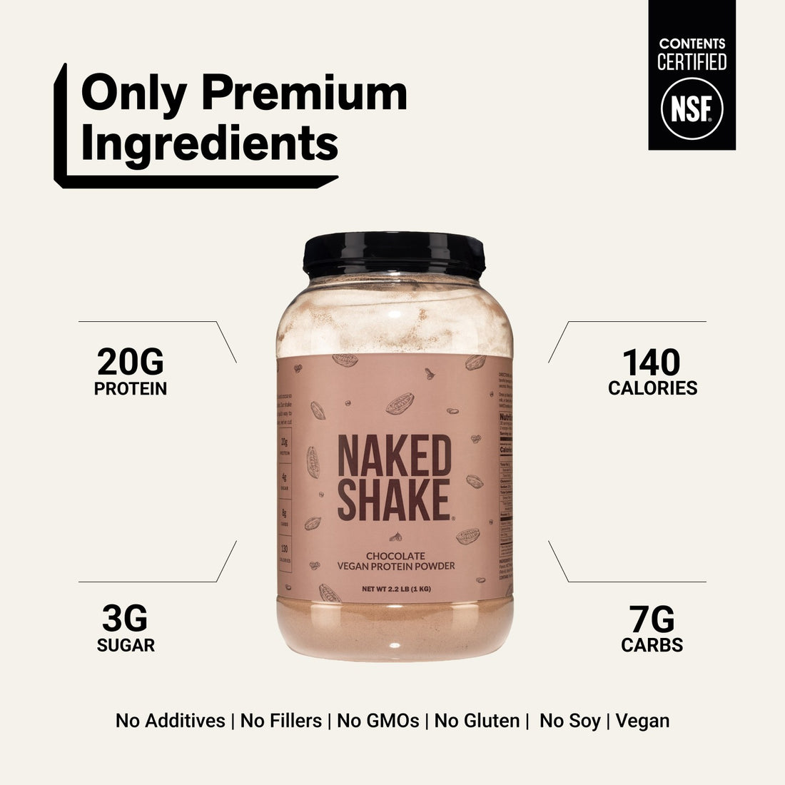 Shake protéiné au chocolat | Naked Shake - 30 portions