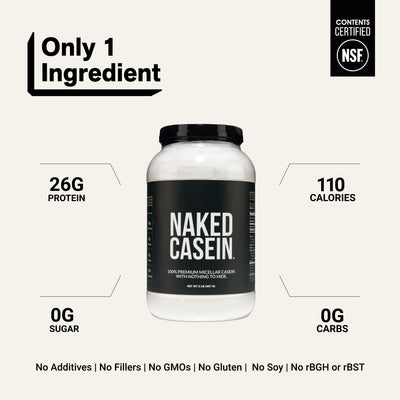 Micellar Casein Protein Powder | Naked Casein - 2LB