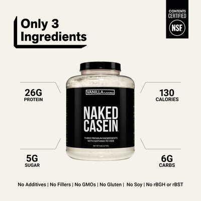 Vanilla Casein Protein Powder | Naked Vanilla Casein - 5LB