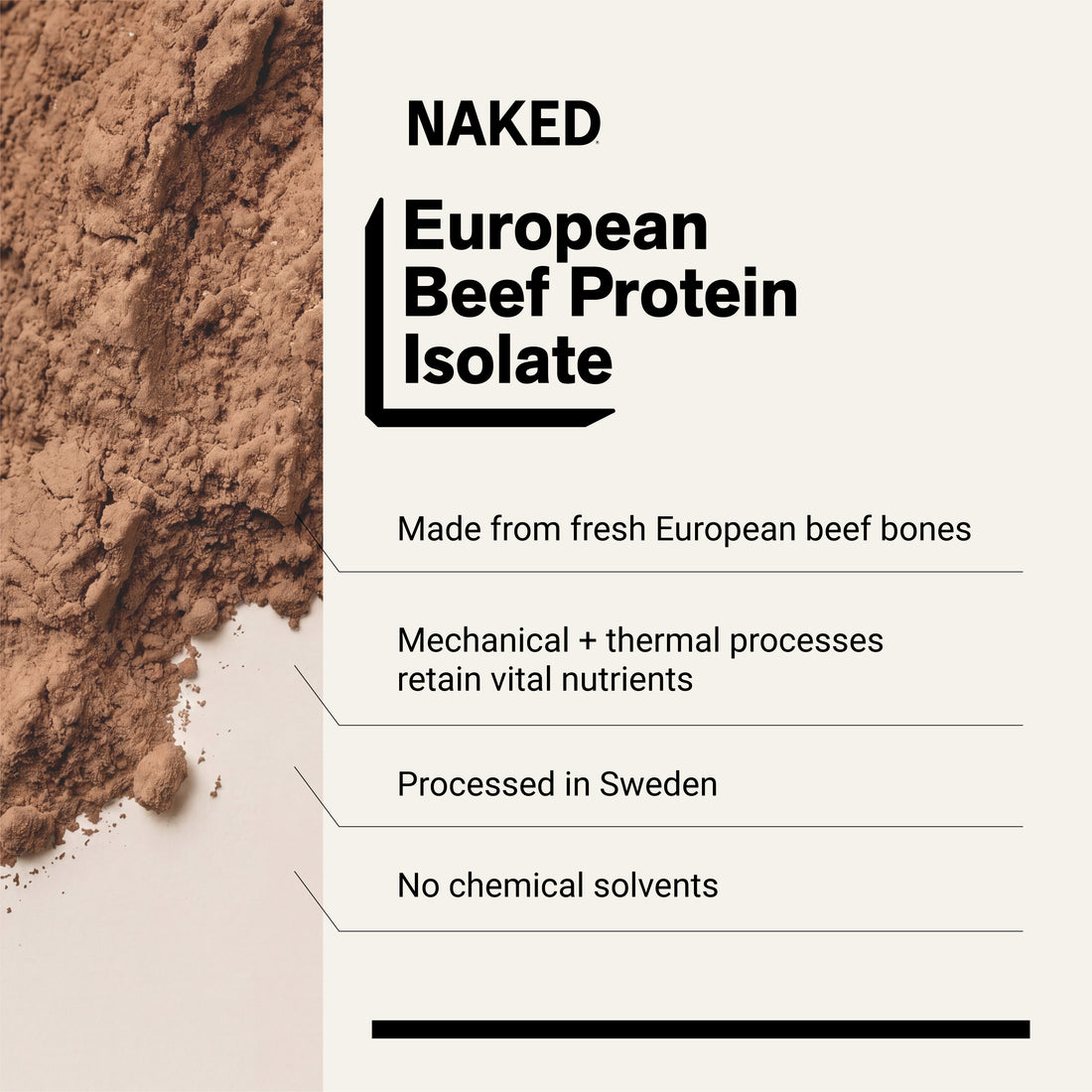 Chocolate Beef Protein Powder | Naked Chocolate Beef Protein - 1.2LB