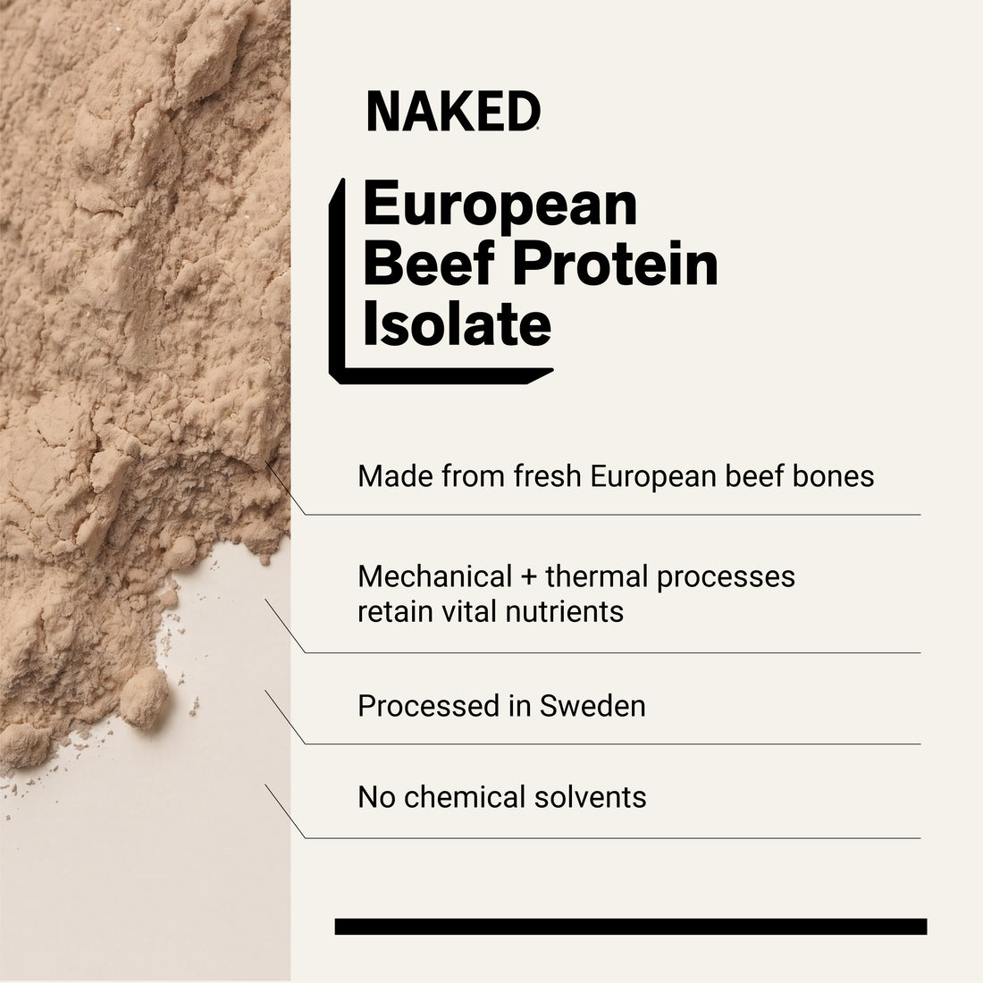 Vanilla Beef Protein Powder | Naked Vanilla Beef Protein - 1.2LB