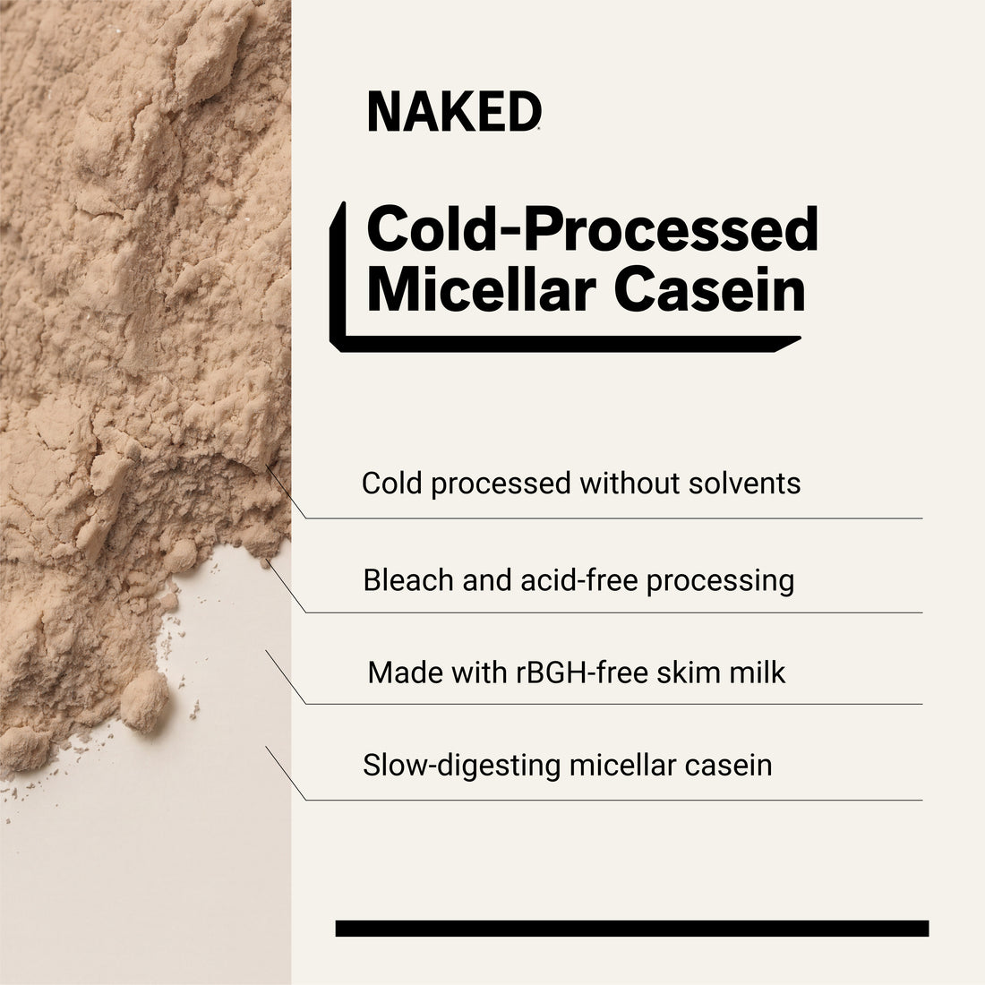 Chocolate Casein Protein Powder | Naked Chocolate Casein - 2LB