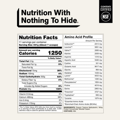Mass Gainer Protein Supplement | Naked Mass - 8LB