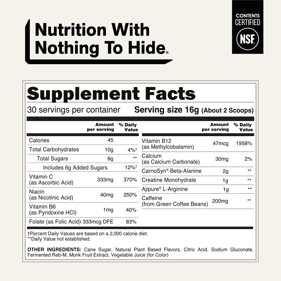 Citrus Pre Workout Supplement | Naked Energy - 30 portions