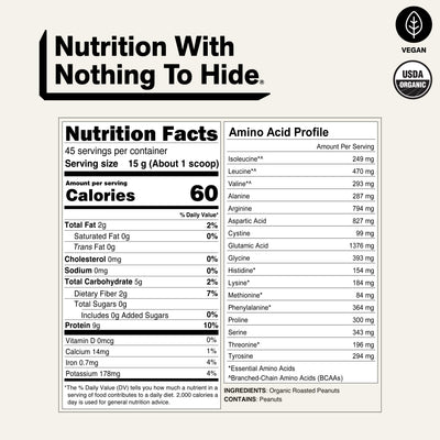 Organic Powdered Peanut Butter | Organic Naked PB - 1.5LB