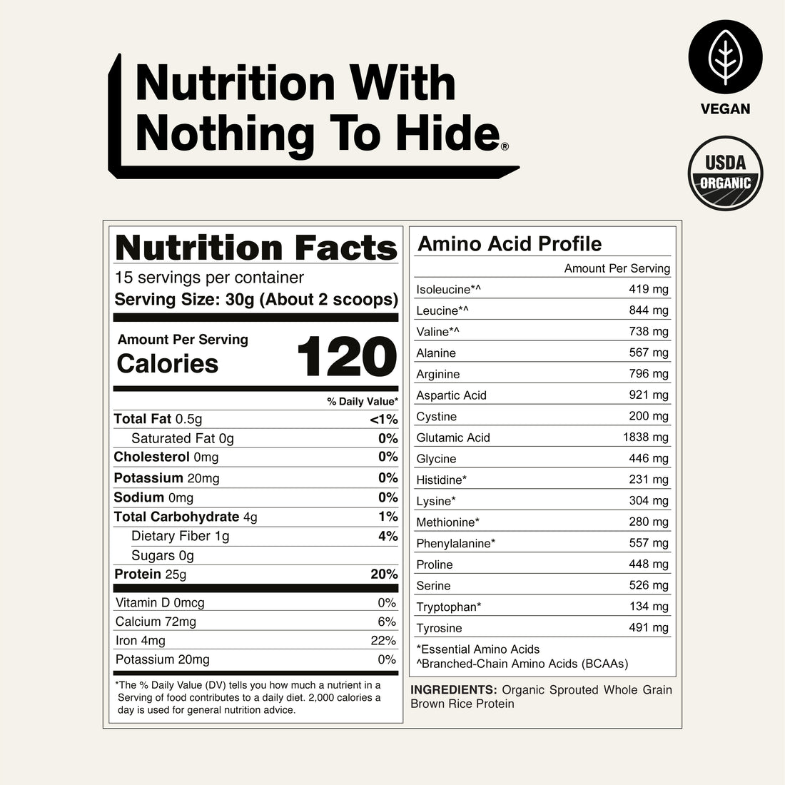 Organic Brown Rice Protein Powder 1lb | Naked Rice - 1lb