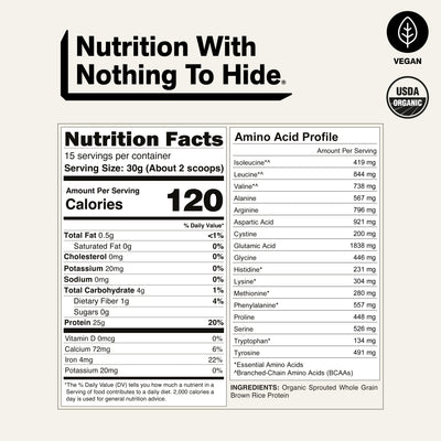 Organic Brown Rice Protein Powder 1lb | Naked Rice - 1lb