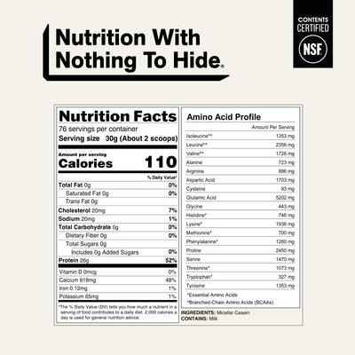 Micellar Casein Protein Powder | Naked Casein - 5lb