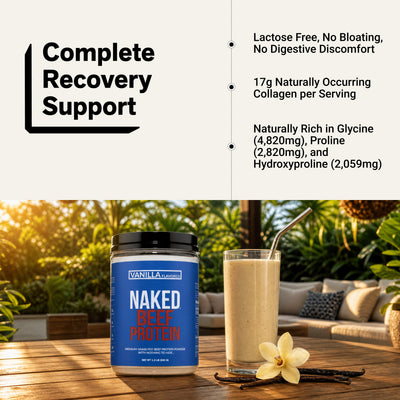 Vanilla Beef Protein Powder | Naked Vanilla Beef Protein - 1.2LB