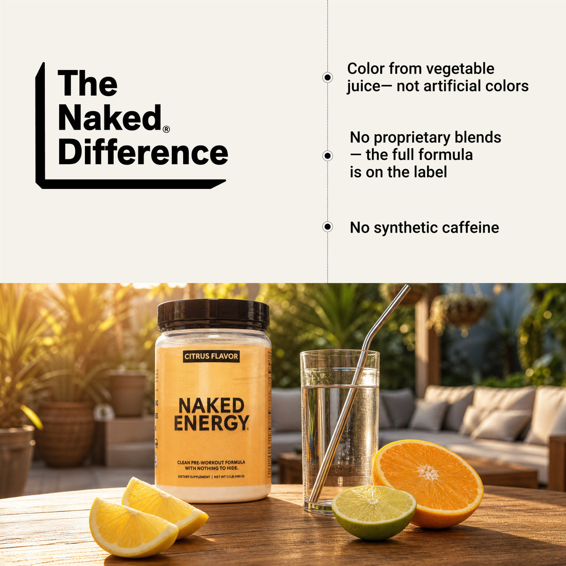 Citrus Pre Workout Supplement | Naked Energy - 30 portions