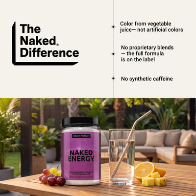 Fruit Punch Pre Workout Supplement | Naked Energy - 30 portions