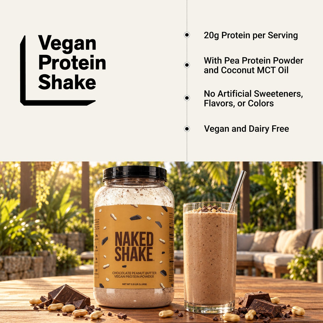 Chocolate PB Protein Shake | Naked Shake - 30 Servings
