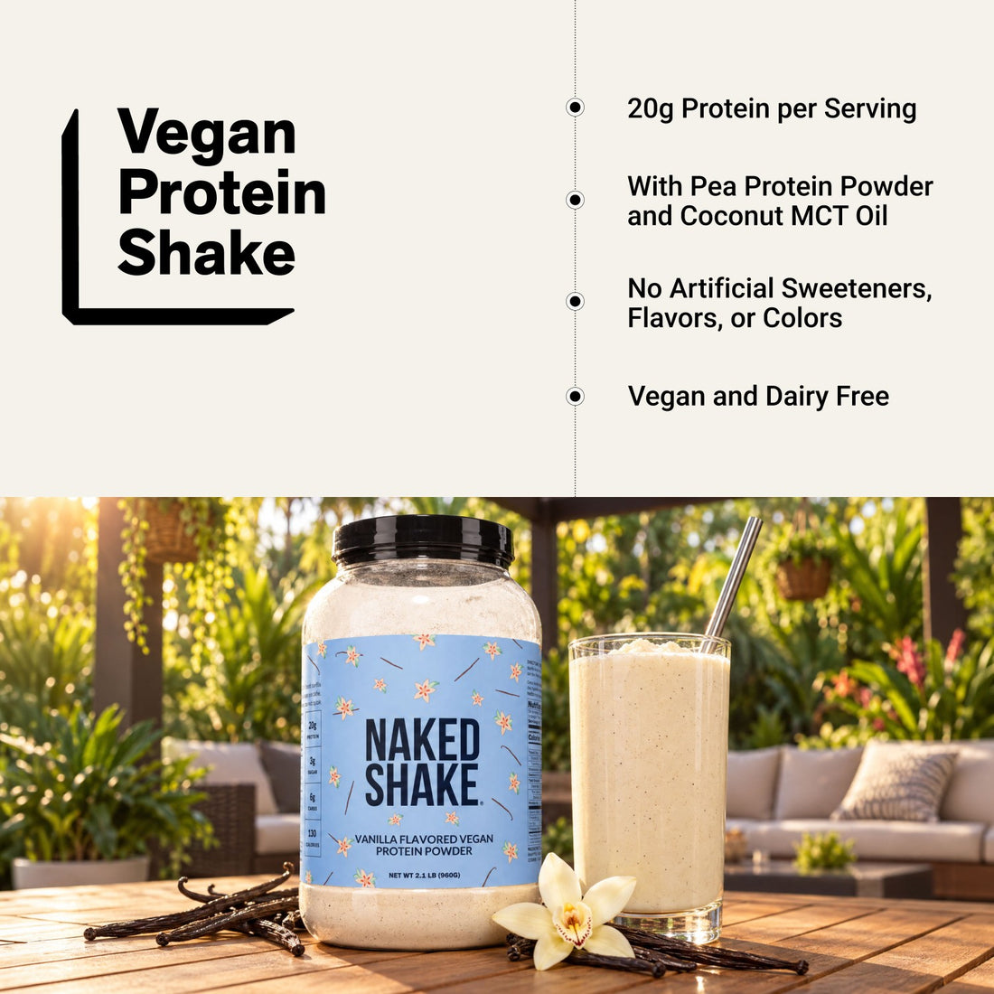 Boisson protéinée à la vanille | Naked Shake - 30 portions