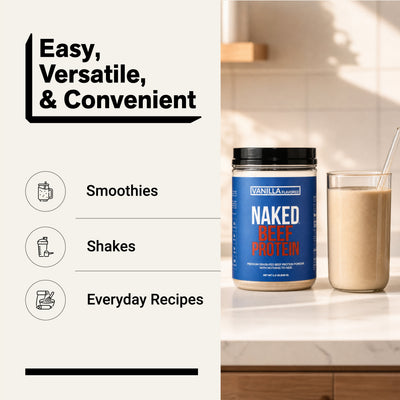 Vanilla Beef Protein Powder | Naked Vanilla Beef Protein - 1.2LB