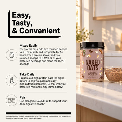Avoine protéinée au beurre de cacahuètes et au chocolat | Naked Oats