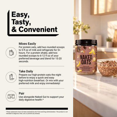 Avoine protéinée au beurre de cacahuète et à la banane | Naked Oats