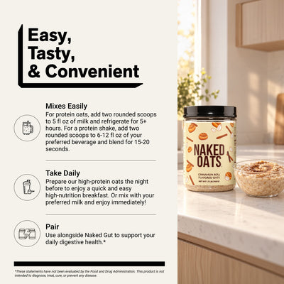 Avoine protéinée roulée à la cannelle | Naked Oats