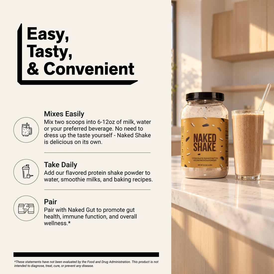 Chocolate PB Protein Shake | Naked Shake - 30 Servings