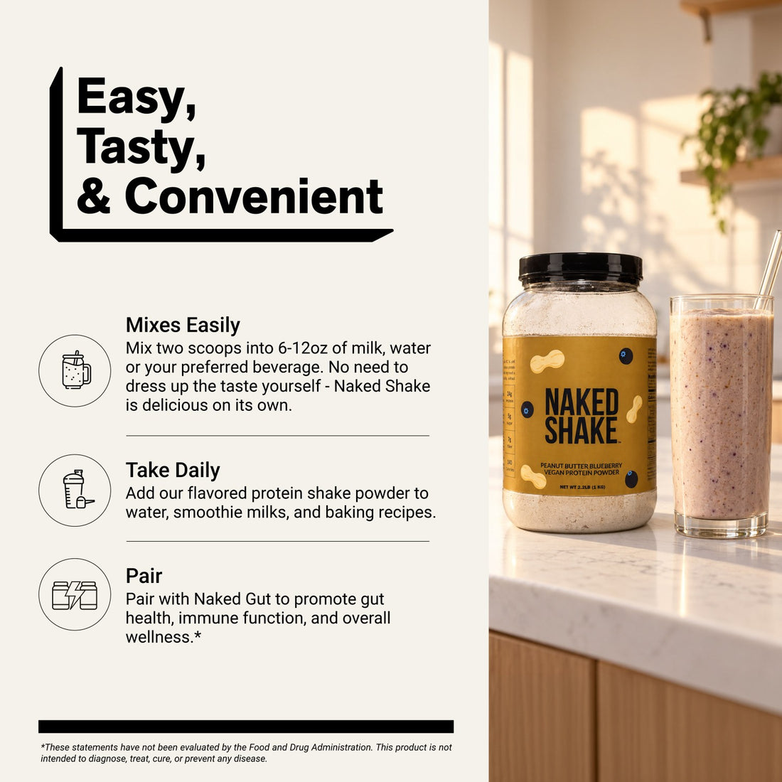 PB Blueberry Vegan Protein | Naked Shake - 30 Servings