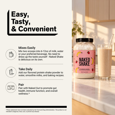 Strawberry Banana Protein Shake | Naked Shake - 30 Servings