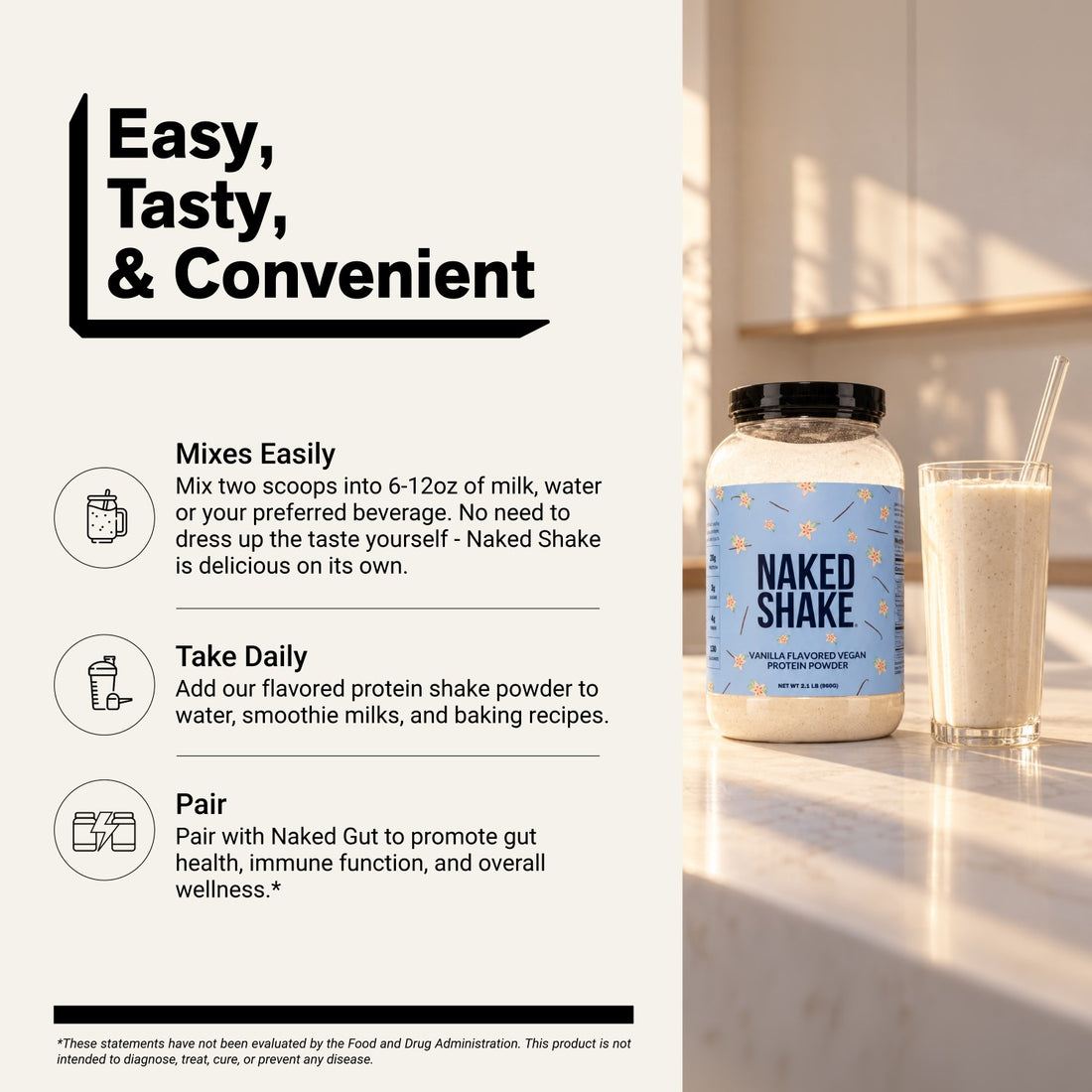 Boisson protéinée à la vanille | Naked Shake - 30 portions